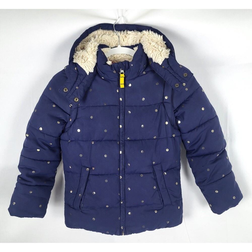 Mini Boden Girls Cozy 2 in 1 Padded Jacket Vest 8-9 Hooded Convertible